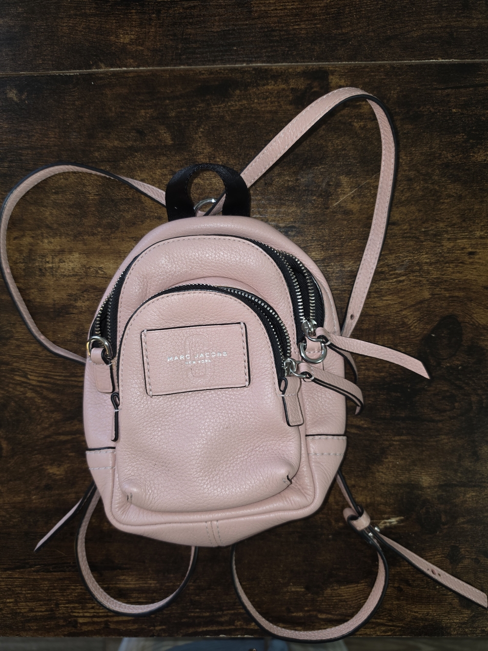 Marc Jacobs Blush Pink Pebbled Leather Mini Backpack